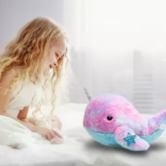 FAO Schwarz Glow Brights 17" Narwhal w/ Lights & Sound. Brand New with Tags. - Picture 2 of 14